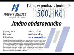Dárkový poukaz 500,-Kč Happy Model 500