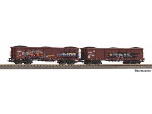 set otevřených vozů Eaos DB AG s uhlím a grafity Piko 28338