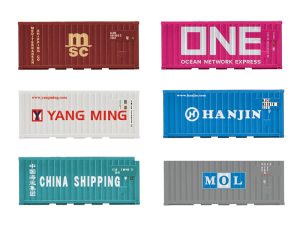 set kontejnerů 20 ft (6 ks) Trix 66589