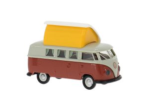 VW T1b Camper šedý / červený, 1960 Brekina 31635