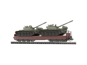 plošinový vůz Samm 4818 DR s tanky T-55A Busch 31650