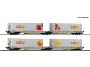 set dvojitých kapsových vozů T2000 Coop railCare Roco 6600323