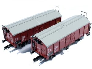 set zavřených vozů s pohyblivou střechou Utz/Tms ČSD Tillig 01034