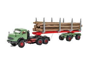 MB Rundhauber s návěsem s dlouhým dřívím funkční model Viessmann 8036