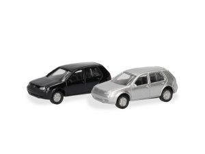 set VW Golf IV černý a stříbrný Herpa 066952