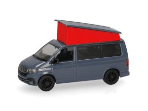 VW T6.1 California šedý, se zvednutou střechou Herpa 096805-005