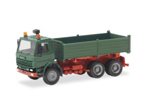 Scania 113M 380 sklápěč zelený s červeným podvozkem Herpa 317221-002
