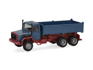 Iveco Hauber sklápěč modrý s červeným podvozkem Herpa 320276-002