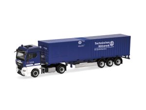 MAN TGX GM kontejnerový návěs, THW Hamburg Herpa 321532