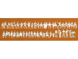 návštěvníci restaurační zahrádky 46ks Preiser 16356