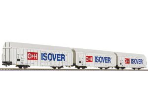 set zavřených vozů Hbbks DB AG G+H ISOVER Liliput L230159