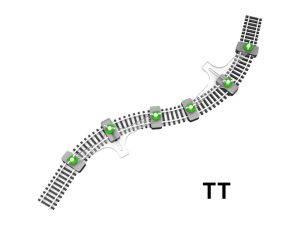 držák flexibilních kolejí TT Proses PFT-TT-01