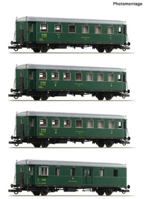 set osobních vozů Rybák ČSD s osvětlením Roco 6210282