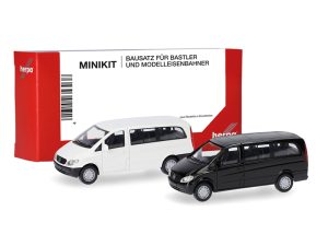 MiniKit MB Vito bus 2002 bílý + černý Herpa 014236-002