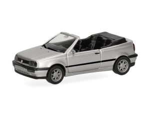 VW Golf III kabriolet, stříbrná metalíza Herpa 031547-002