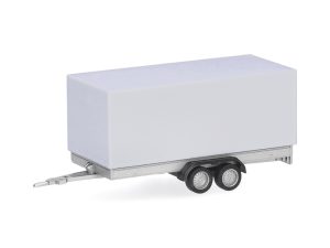 osobní přívěs dvouosý plachtový, bílý Herpa 052627-005