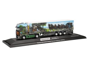 MB Actros L Pro Cabin Gigaspace chladírenský návěs Müller Transporte Essen Herpa 122375