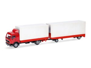 MB NG Volumen s přívěsem červený / bílý Herpa 321747