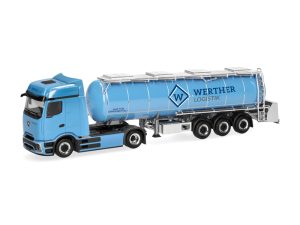 MB eActros 600 ProCabin Bigspace cisternový návěs Spedition Werther Herpa 321778