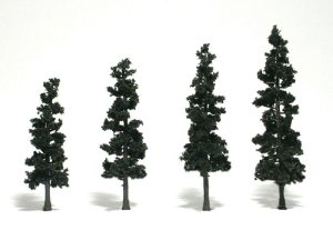 jehličnaté stromy střední 4 ks Woodland Scenics TR1561