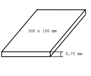 deska bílá, tloušťka 0,75mm formát 150 x 300mm 2 ks Evergreen 9030