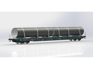 kontejnerový vůz Sggnss MFD Rail s potrubím IGRA MODEL 96010110