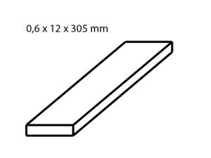 mosazný pás 0,6 x 12 mm délka 305 mm 4 ks Albion Alloys bs5m