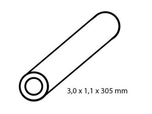 měděná trubka průměr 3,0/2,1 mm délka 305 mm 4 ks Albion Alloys ct3m