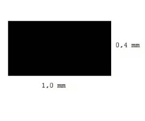 hranol 0,38 x 1,0mm délka 350mm 10ks Evergreen 112
