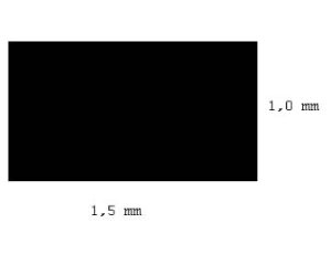 hranol 1,0 x 1,5mm délka 350mm 10ks Evergreen 143