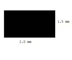 hranol 1,5 x 2,0mm délka 350mm 10ks Evergreen 154