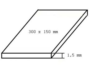 deska bílá, tloušťka 1,5mm formát 150 x 300mm Evergreen 9060