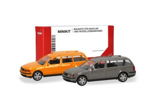 MiniKit VW Passat Variant B5 oranžový + šedý Herpa 012249-008