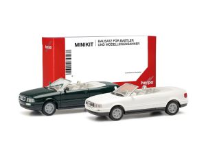MiniKit Audi kabriolet bílé + zelené Herpa 012287-007