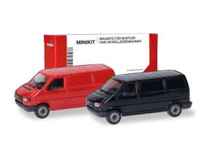 MiniKit VW T4 skříň červený + černý Herpa 012386-005