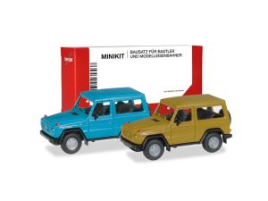 MiniKit MB G-třída modrý + žlutý Herpa 012645-009