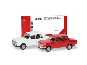 MiniKit Wartburg 353 66 limuzína červený + bílý Herpa 013918-003