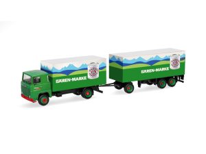 Scania 111 skříň s přívěsem Bärenmarke/Spedition Reiter Herpa 321723