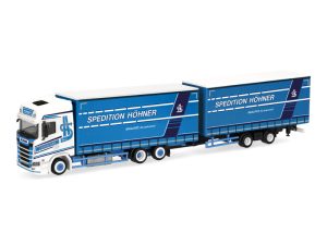 Scania CS 20 velkoobjemový plachtový návěs Spedition Höhner Herpa 322034