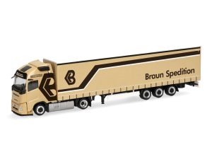 Volvo FH Aero GL XL Jumbo plachtový návěs Braun Herpa 322195