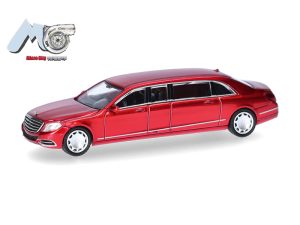 MB S600 Pullmann W221 vínový Herpa 87MC000136