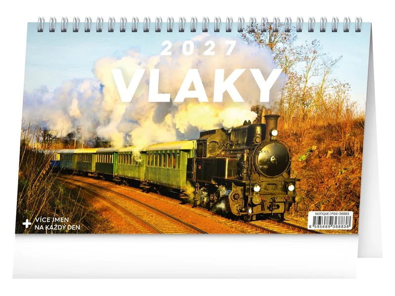kalendář stolní 2027 - Vlaky Literatura 36883
