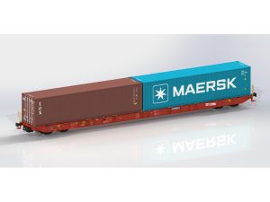 kontejnerový vůz Sggnss Rail Cargo Maersk+Tex IGRA MODEL 96010114