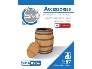dřevěný sud na pivo - otevřený 10ks sma 056a